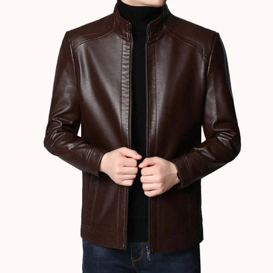 Veste Homme en Cuir Synthétique Élégante